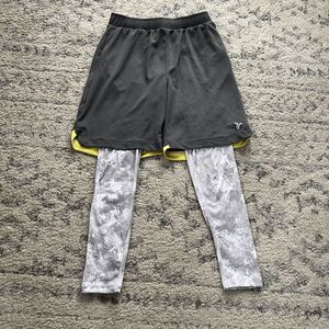 Old Navy Active 2-in-1 Shorts + Camo Leggings Kids L 10-12